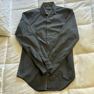 Grey Calvin Klein button down dress shirt